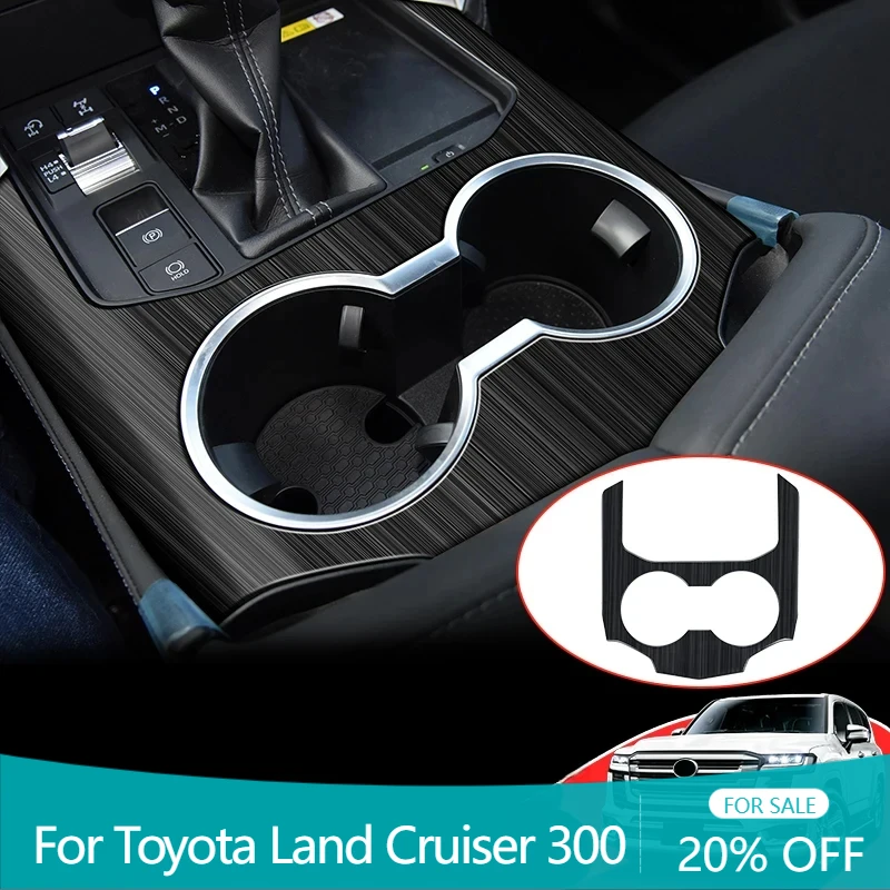 

Stainless Steel Center Console Water Cup Protective LC300 Interior Accessories Tuning For Toyota Land Cruiser 300 2021-2025 2023