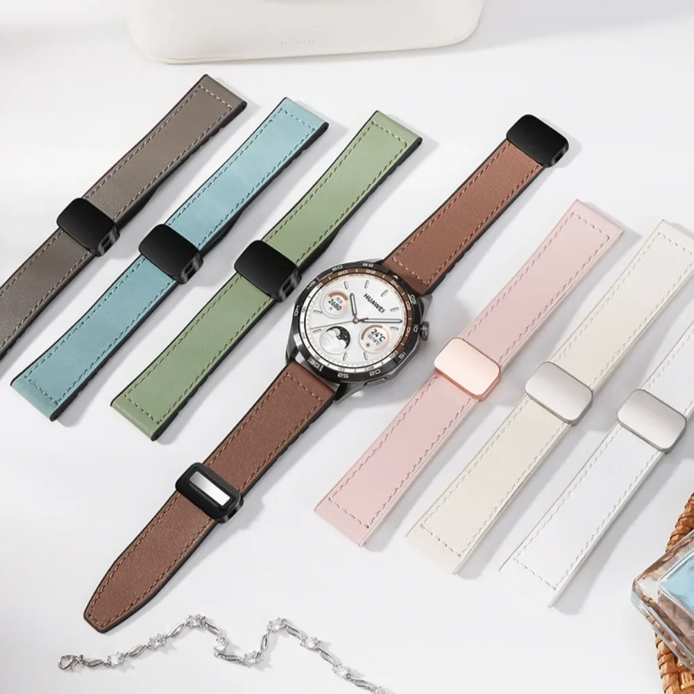 Suitable for Huawei GT5 46mm 41mm strap with magnetic buckle silicone leather strap for Huawei GT4 GT3 GT2 46mm 42mm 41mm band