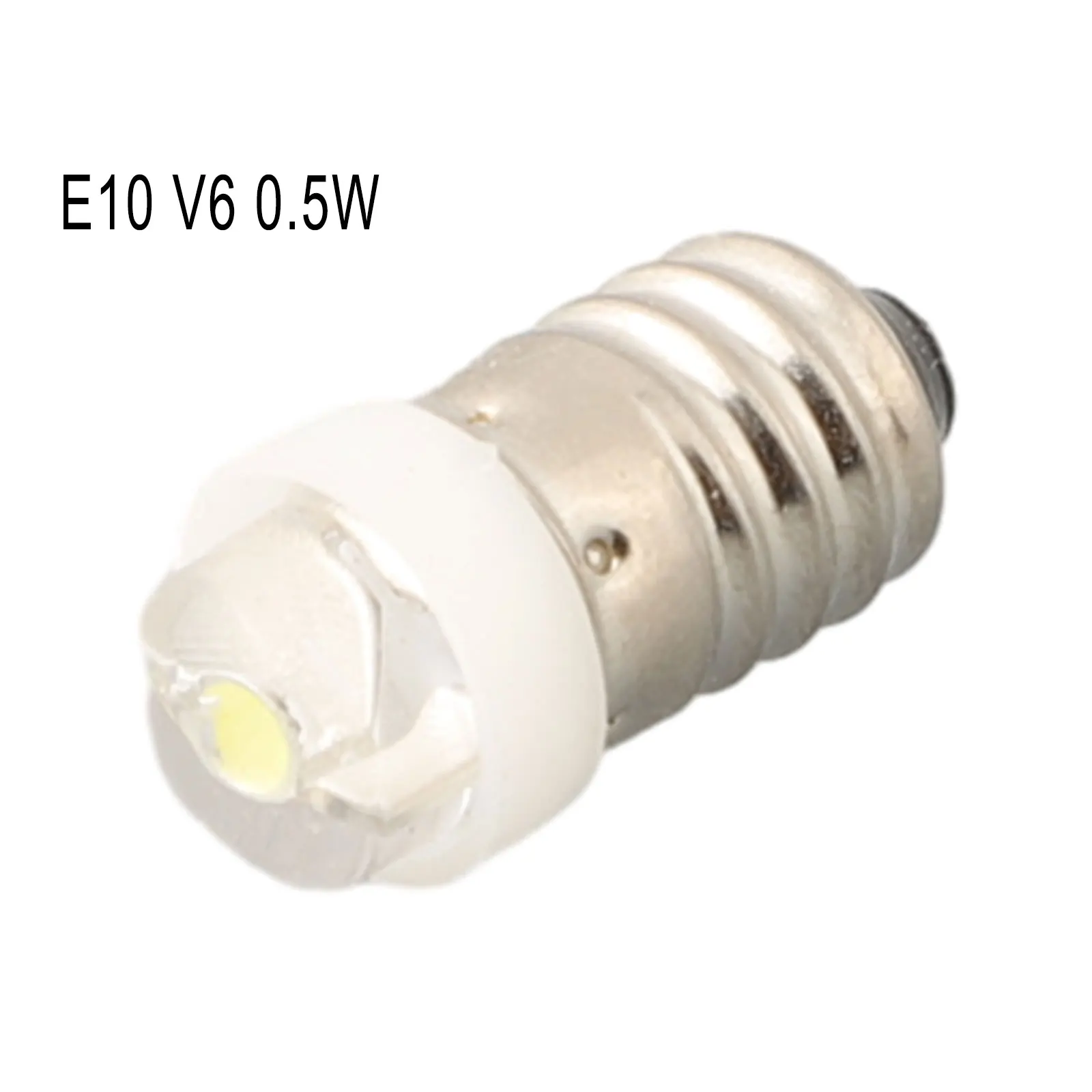 

1x Flashlight Bulb 6000K White LED E10 Socket Replacement Bulb DC 3V/4.5V/6V 0.5W For Flashlight Lantern Torch Led Bulb Accesso