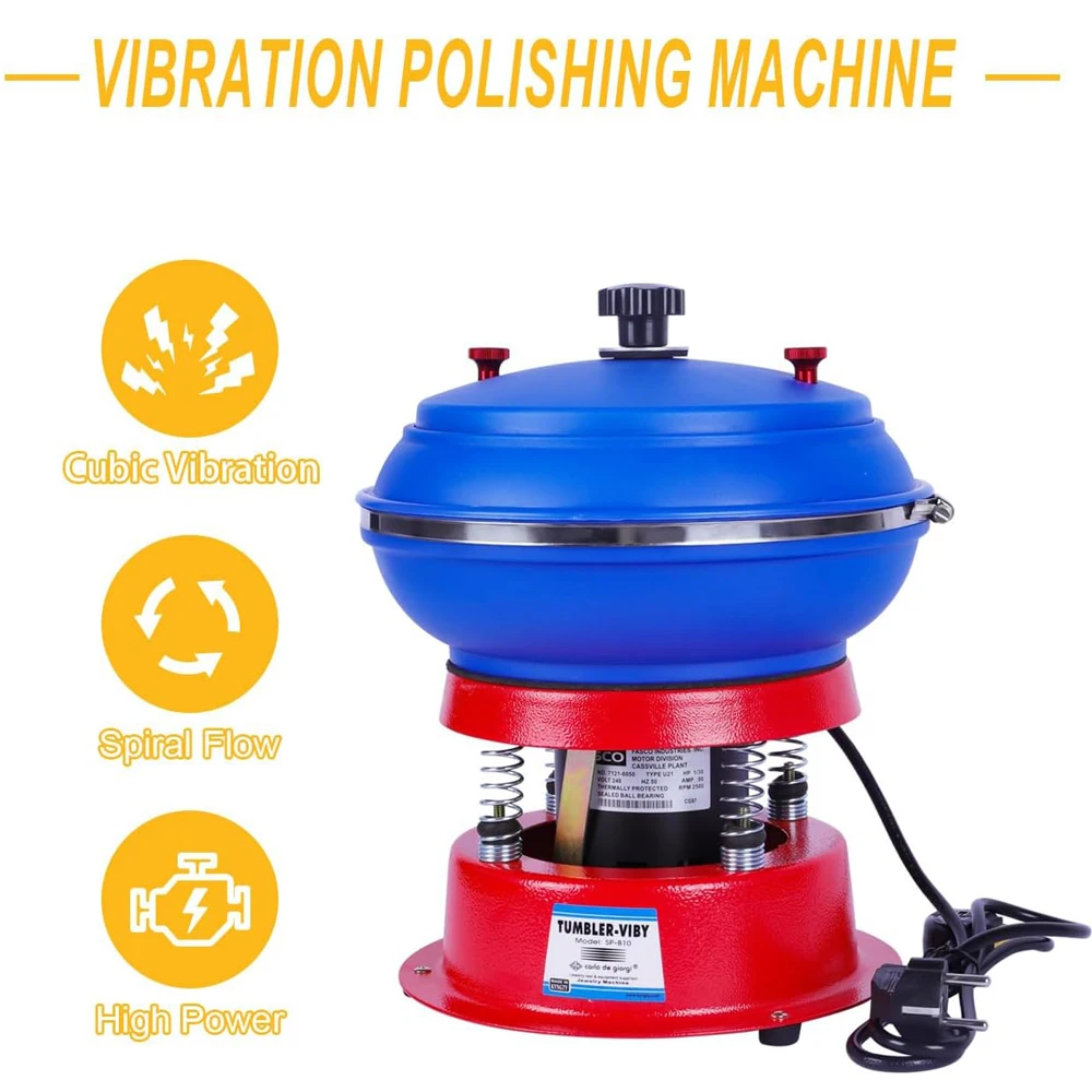 Vibration Polishing Machine for Jewelry Making, High-Frequency Precision Tool for Jade, Amber Metal Polishing Tumbler Jewelry