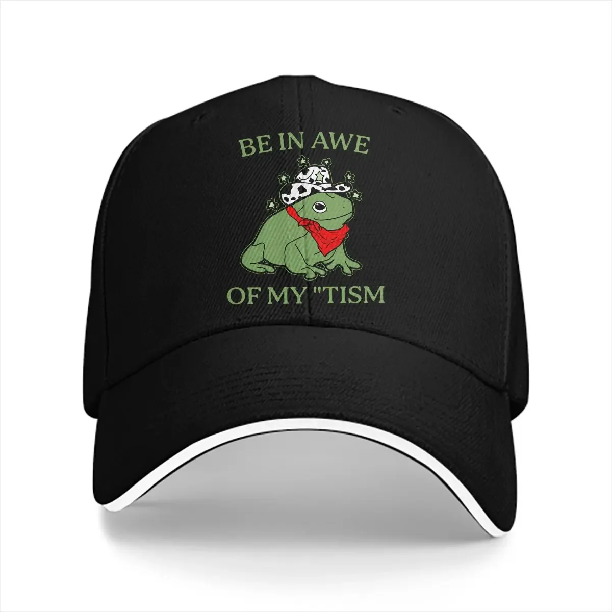 

Be in Awe of My Baseball Cap Men Hats Visor Protection Snapback Funny Frog Animal Gifts Caps One Size