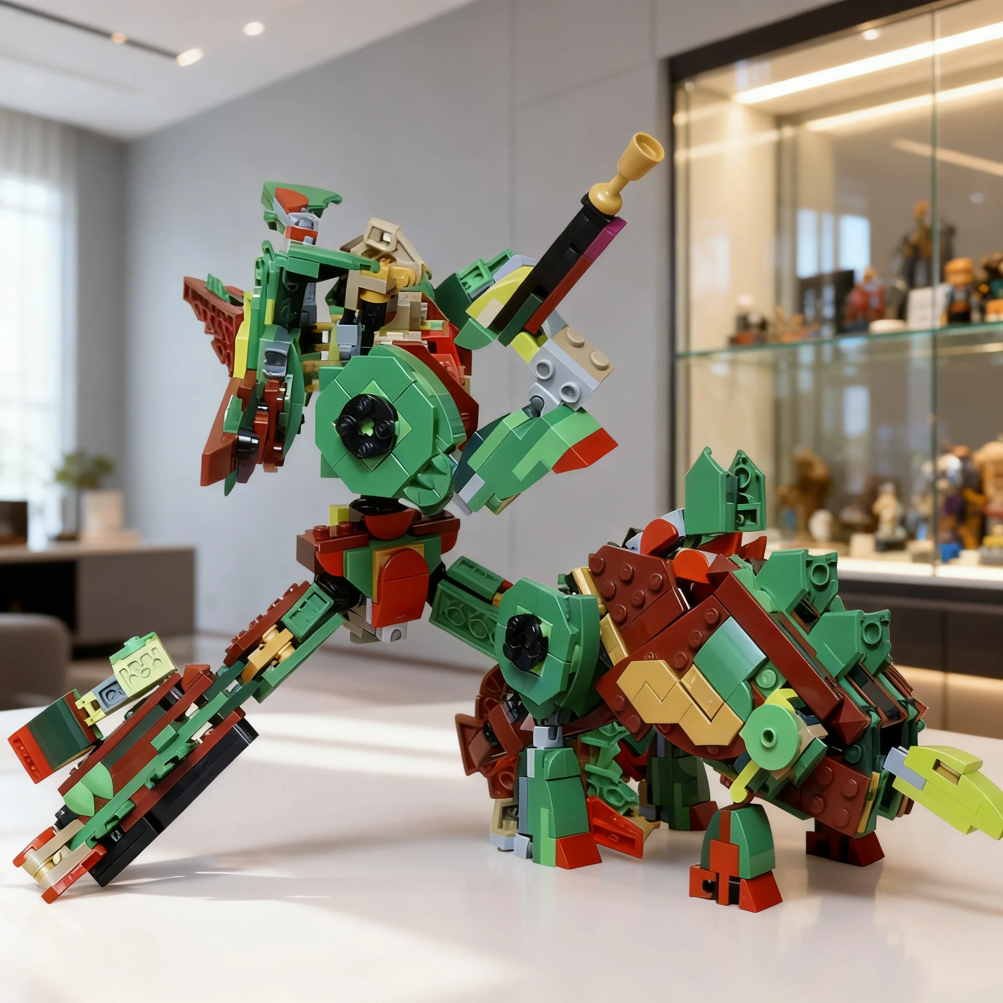 391pcs MOC Dinobot Snarl Transformer Stegosaurus Alternate Build Creator Creator 3-in-1 Model Building Blocks Architecture 3D
