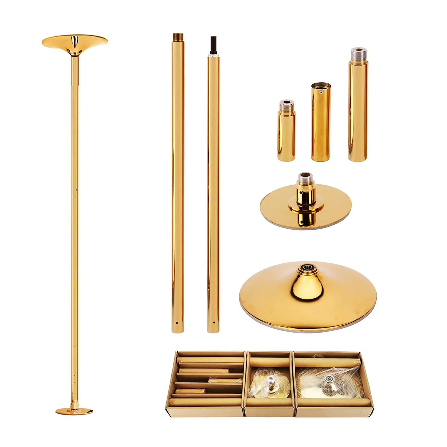 

Portable Golden Reinforced Rotating Pole Dance Bar Home Dance Bar Pole Dance Tube Bar