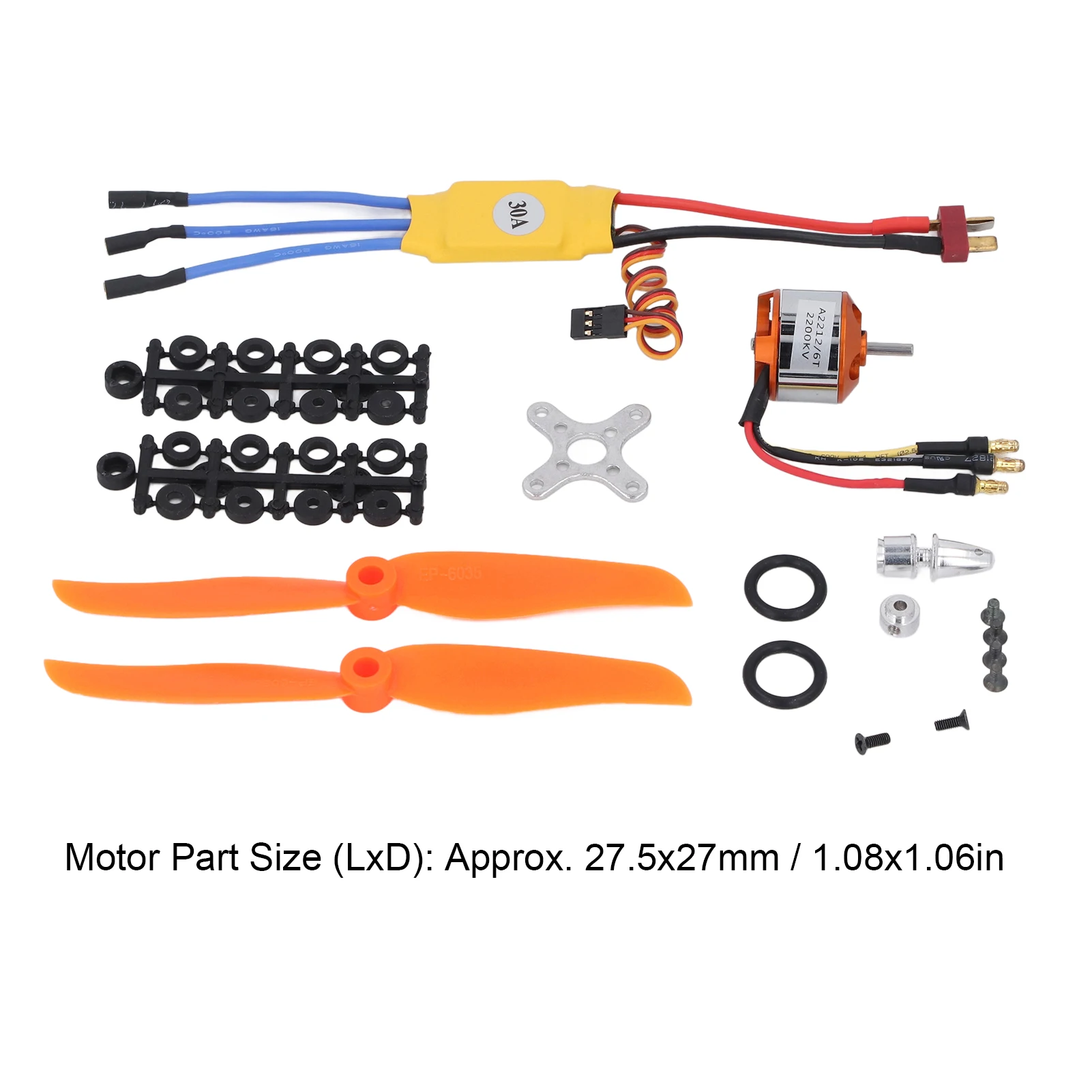 RC كوادكوبتر مجموعة المحرك RC موتور ESC المروحة عدة 2212 6T 2200KV فرش السيارات 30A ESC طقم ملحقات ل F450 550 كوادكوبتر #5