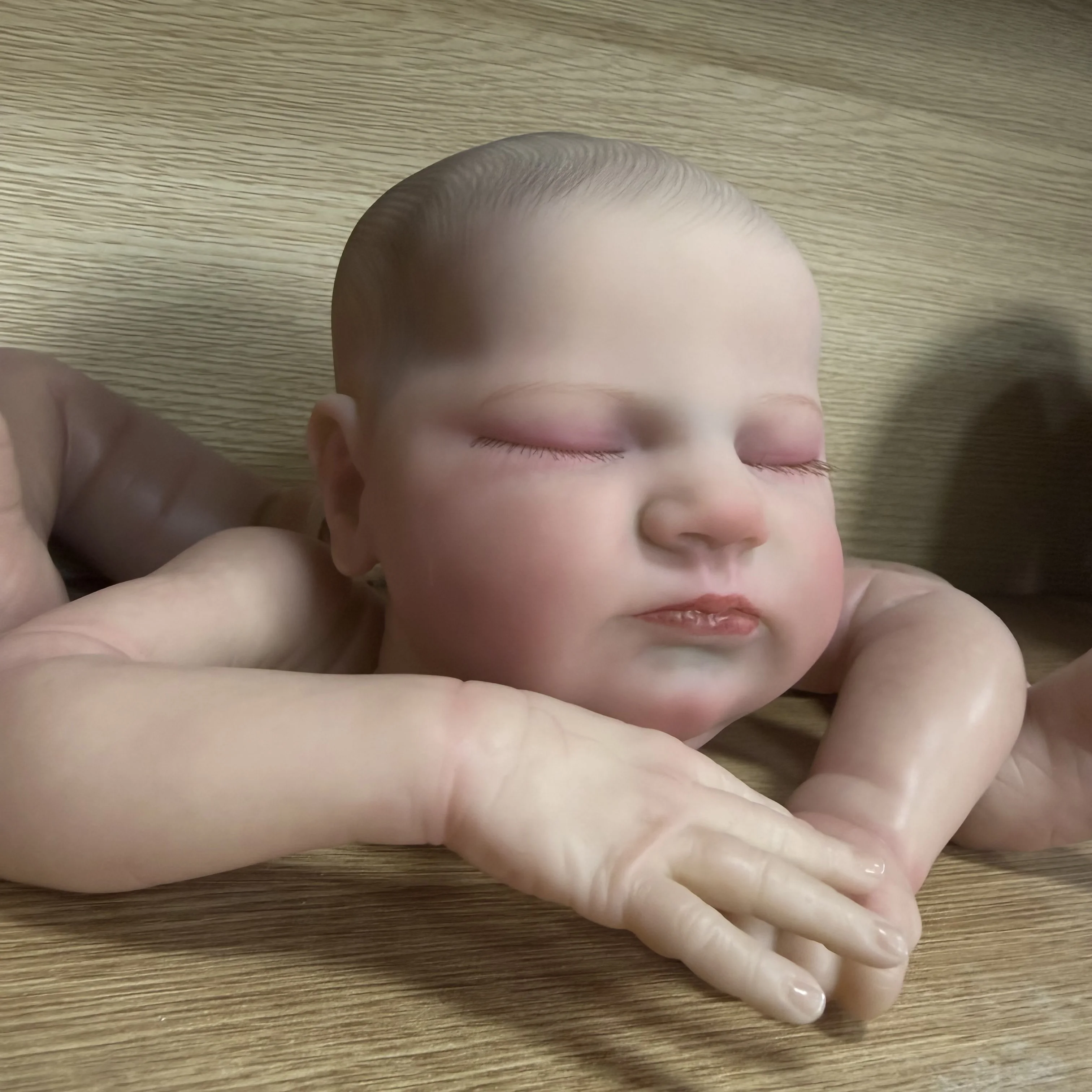 MRB 19 inch Newborn Baby Reborn Doll Kit Baby Quinlyn Lifelike Soft Touch Already Painted Unfinished Doll Parts Mold