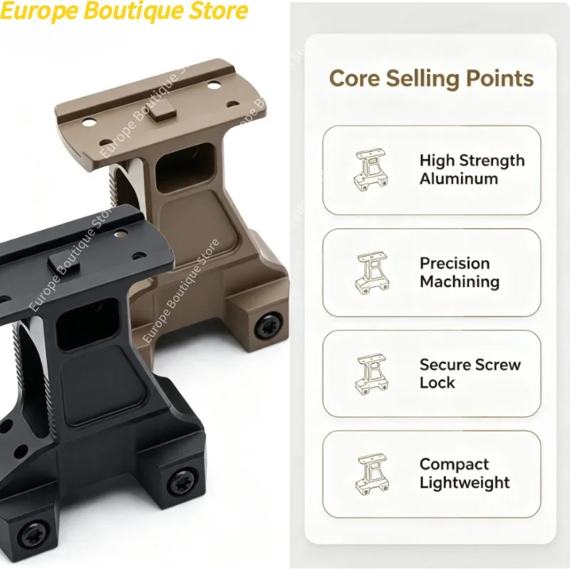 20mm Picatinny Rail Elevated Mount Base Universal Height Increase Sight Spacer Support Bracket