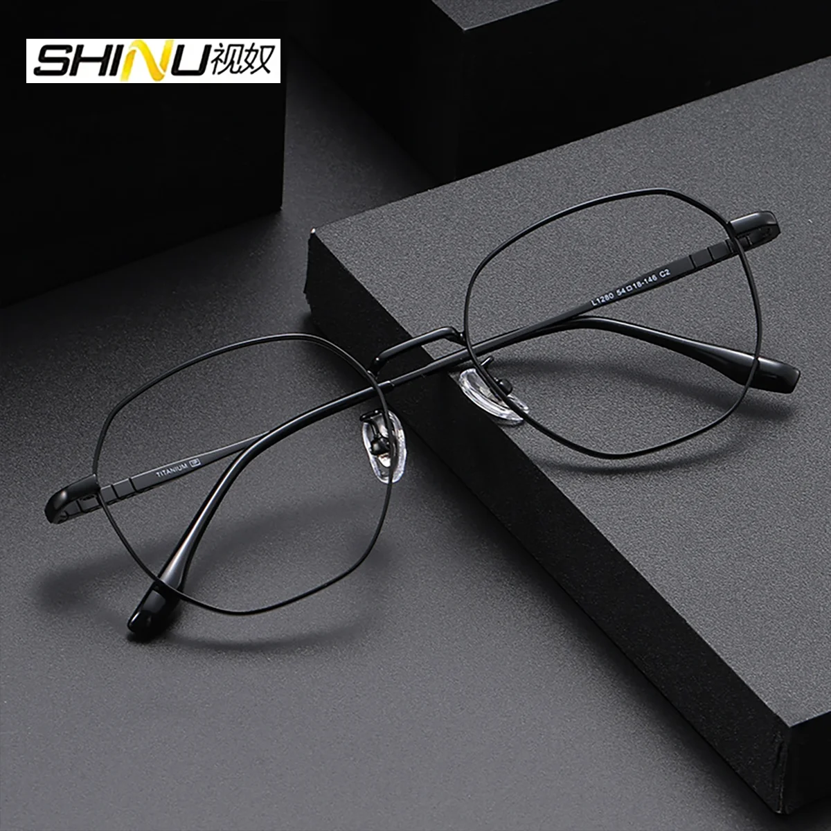 Smart Zoom Blue Light Blocking Multifocal Glasses Prescription Lenses Titanium Frame Progressive Presbyopia Reading Glasses