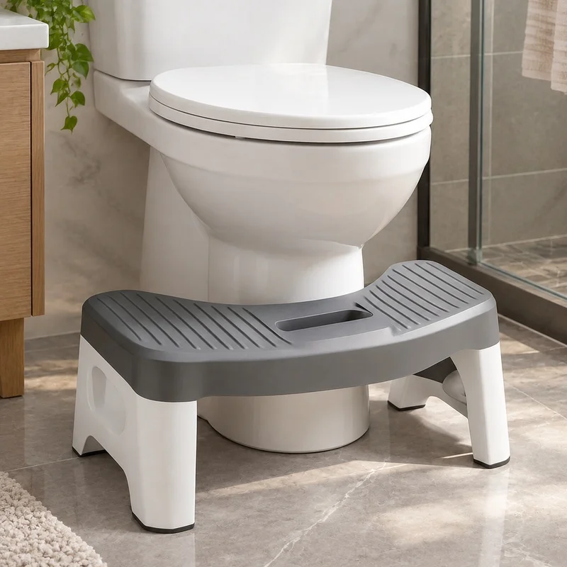 Adjustable Bathroom Squat Stool for Comfortable Toilet Posture, Ideal for Kids, Adults, and Pregnant Women