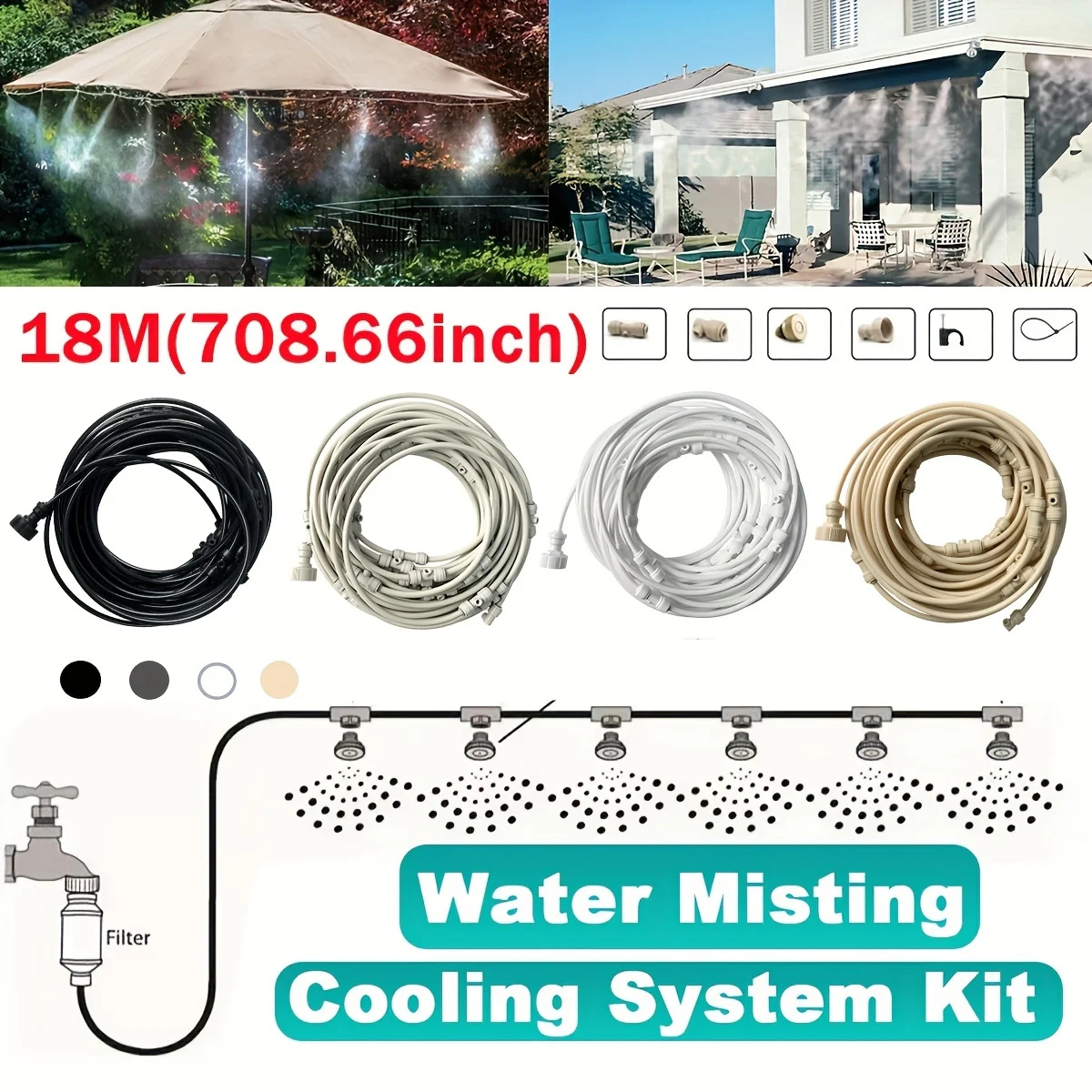 18M Misting Cooling…