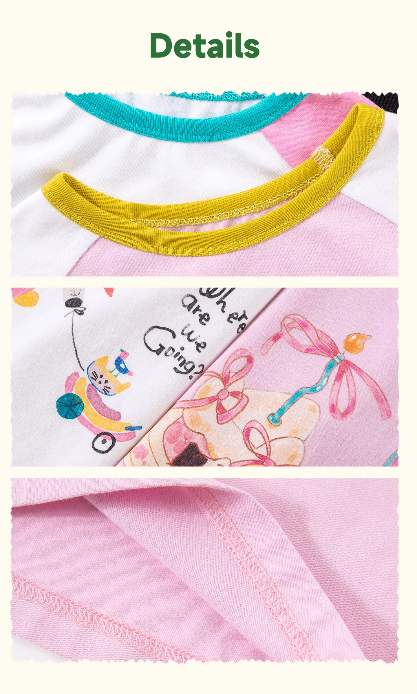 Amila 2026 Herbst Neues Stylisches und Bequemes Kinder-T-Shirt mit Niedlichem Patchwork-Farbblock und Kreativem Musterdesign Langarm – Detail 8