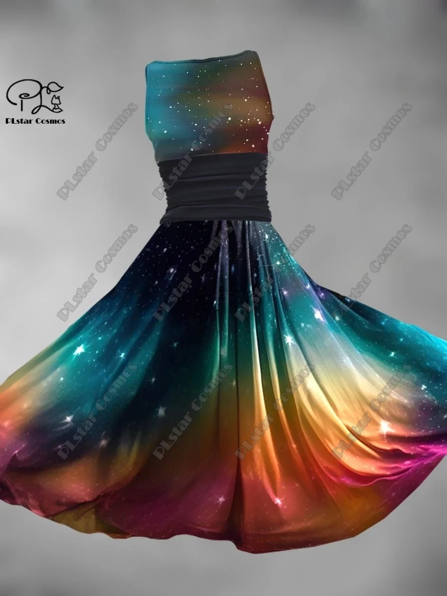 3D printing new starry sky gradient pattern vest dress series as a gift for yourself  1