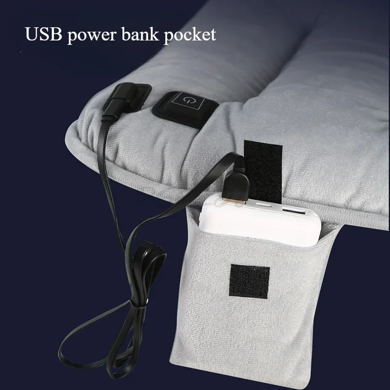 Graphene Heated Seat Cushion for Office Use 5V USB Charging Multifunctional and Washable Intelligent Temperature Control