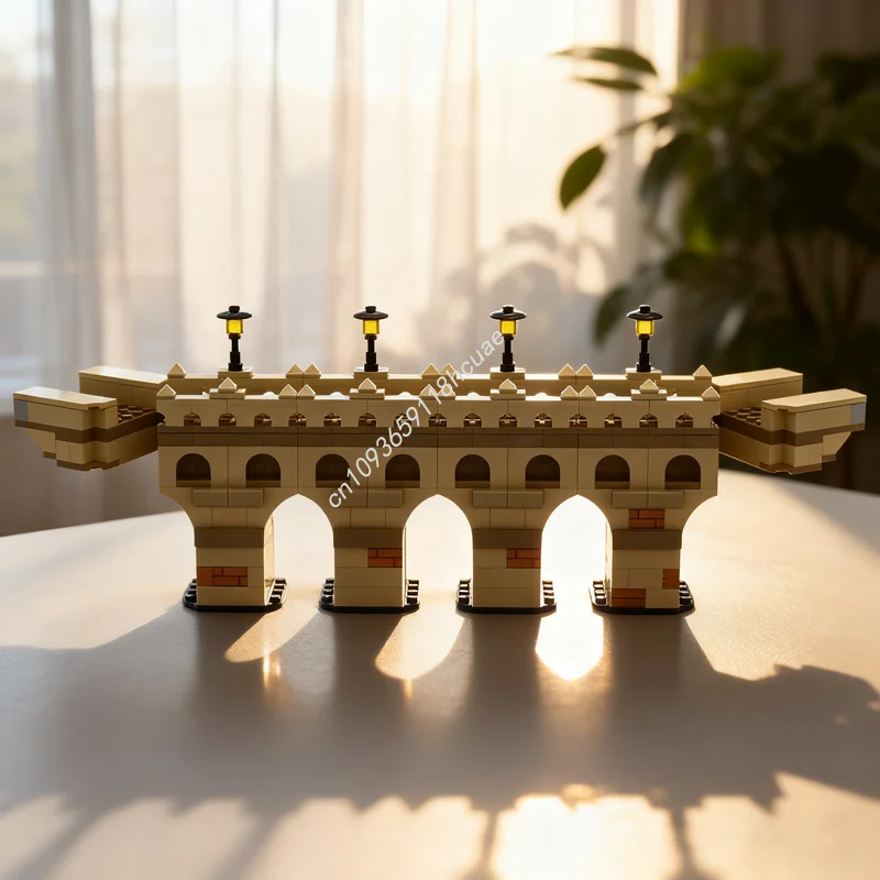 

530 шт. MOC HP модульный мост для выпускников, окончательная модель, строительные блоки, архитектура, сборка, сделай сам, идея для рождественского подарка, игрушка для детей