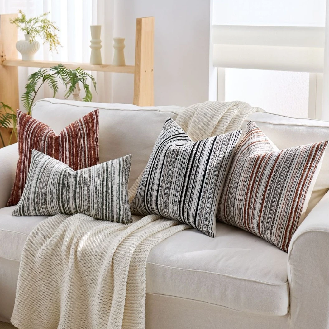 Striped Nubby Chenille Pillow - đánh giá và giá Pillow Cover 20X20