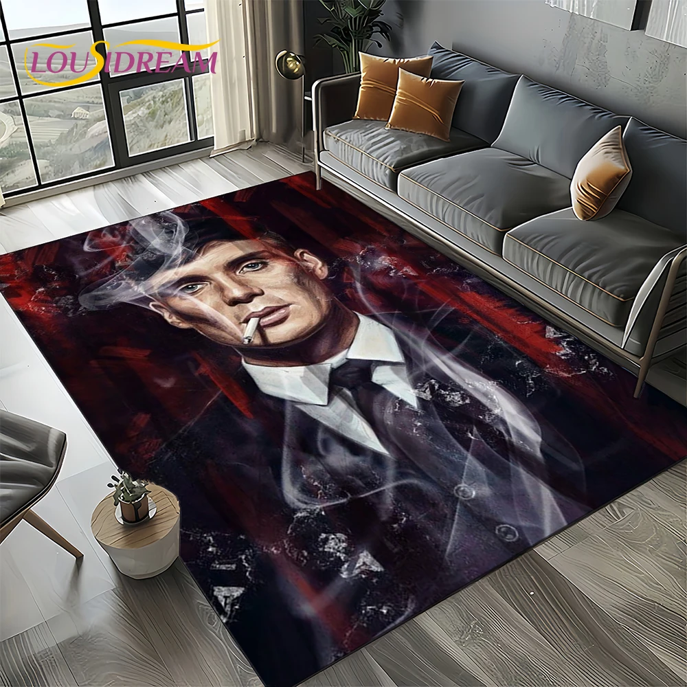 2025 New Tommy Shelby P-Peaky B-Blinders Carpet Rug for Bedroom Living Room Home Sofa Decoration,kids Play Decor Floor Mat Gift