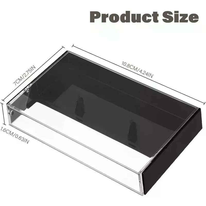 5Pcs Compact Vintage Cassette Tape Box Clear Plastic Storage Case For Audio Cassettes Tape Organizer Dustproof Collection Holder