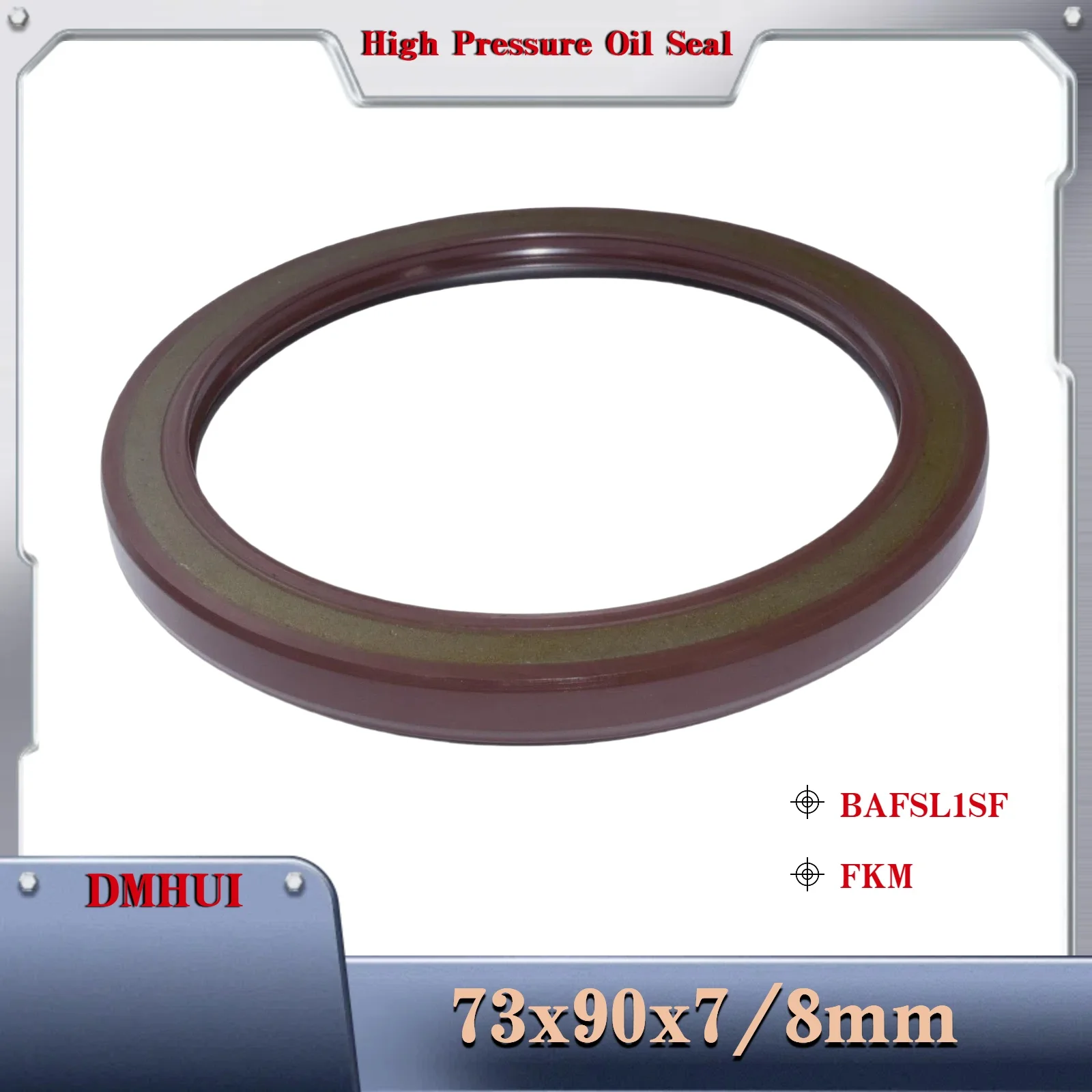 

Fit for SAI MOTOR Shaft oil seal 73x90x7/8mm BAFSL1SF/FKM With stainless steel springs Hydraulic pump/motor oil seal