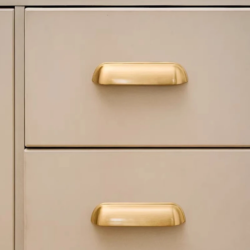 Schlafzimmer-Kleiderschrank, Küchenschublade, Schuhschrank, Türgriff, goldfarbener Muschelgriff aus Messing, Möbelknopf, Dekorativer Griff – Detail 7