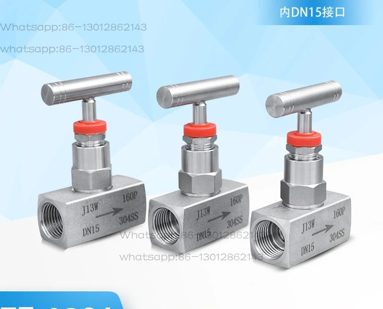 FM-06 Stainless Steel 4 Minute Valve J13W DN15 PT1/2 High Temperature Corrosion Resistant Stainless Steel Needle Valve