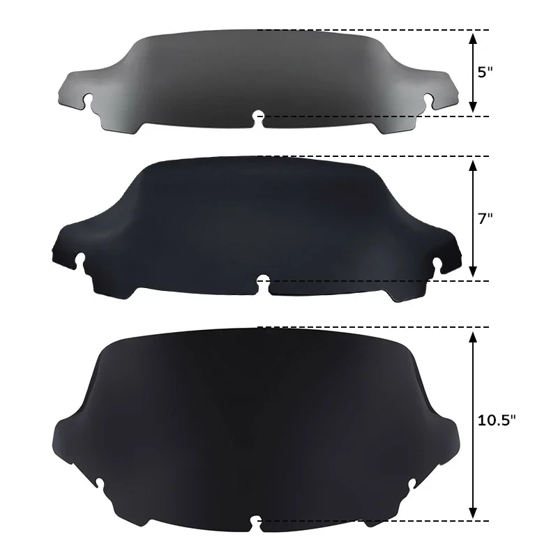 

Motorcycle High 5'' 7'' 10.5'' Windscreen Windshield For Harley Street Glide Electra Glide Tri Glide Ultra 2014-2024