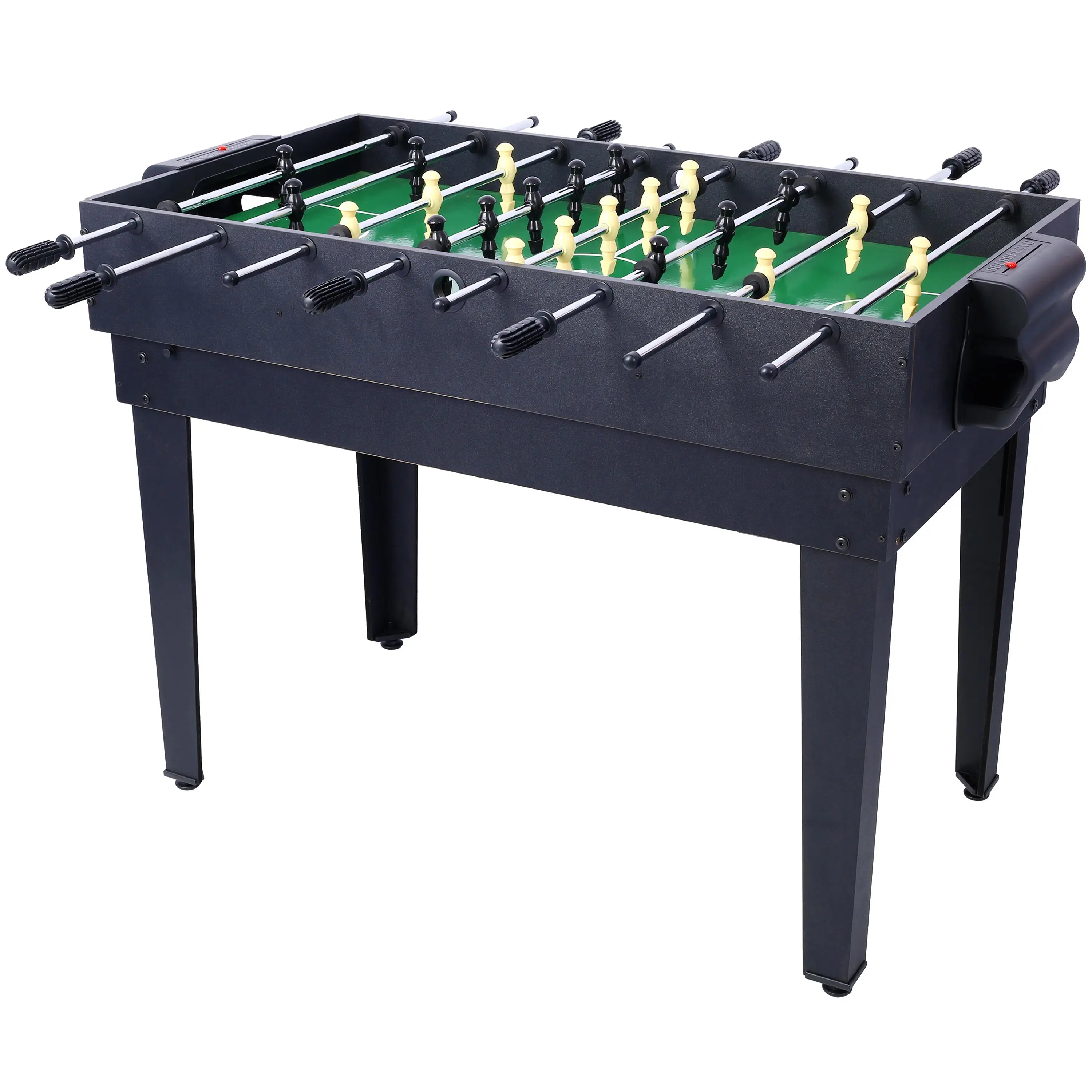 5-in-1 Multi-Game Table: Billiards, Air Hockey, Foosball, Pong & Basketball - Black/Red