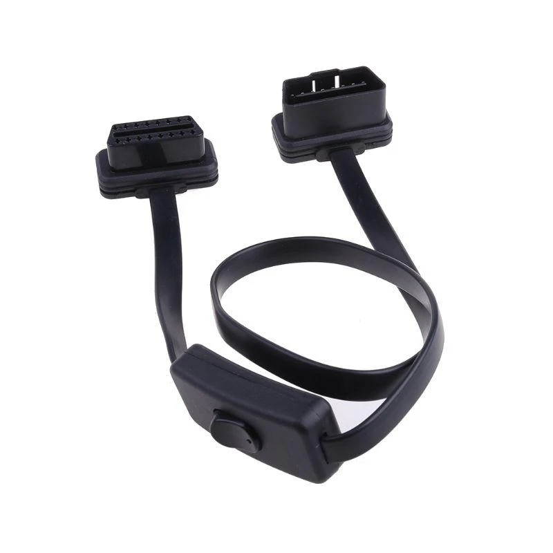  OBD2 Adapter SUV Car 16 Pin OBDII Male To Female Extension Cable Diagnostic Tool