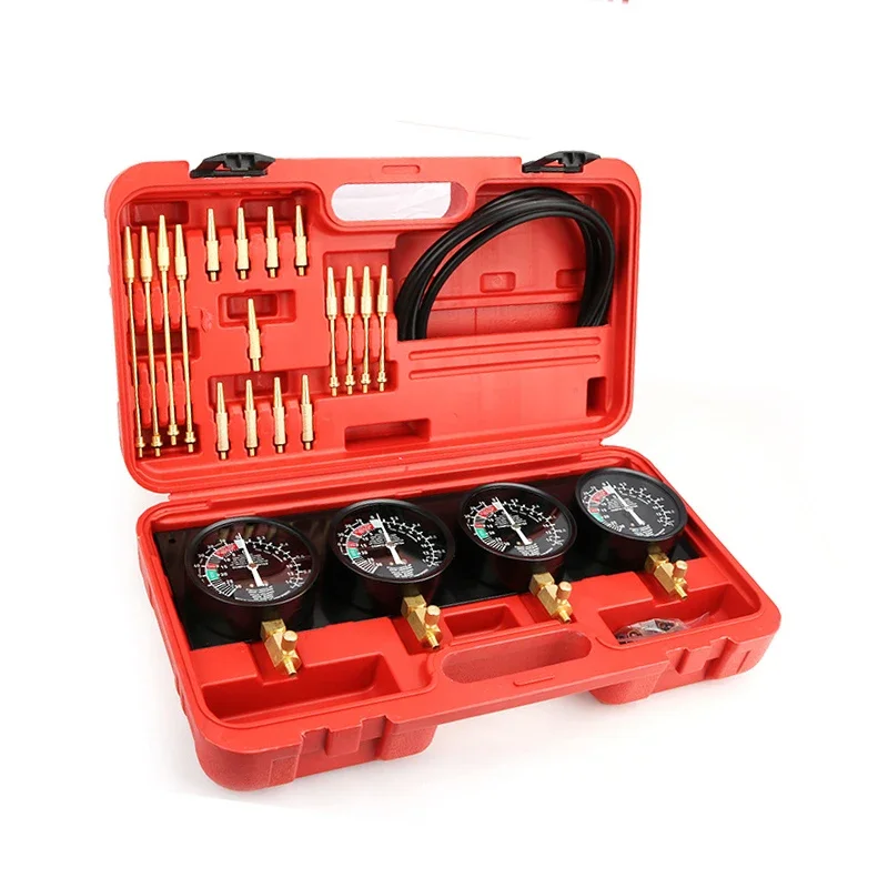 Four Cylinder Motorcycle Carburetor Balancer Tools Kit With Rubber Hose Fuel Vacuum Synchronizer Balancer Meter For Auto Repair