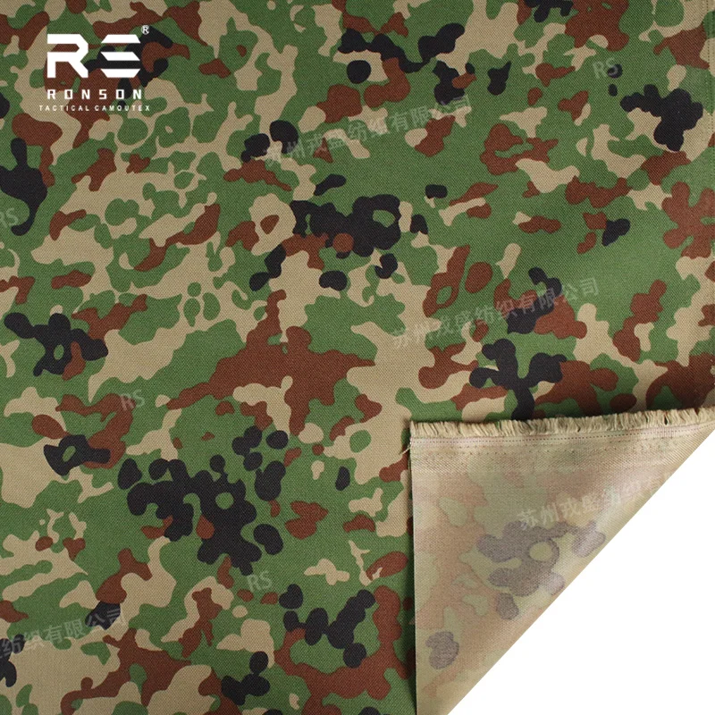 JAPAN 1000D Polyester Cordura Fabric Ground Self-Defence Woodland Camouflage Waterproof Durable PU Coated Tactical Oxford Fabric