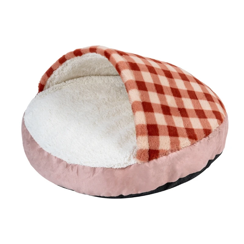 

Round Short Plush All-Season Warm Cat Bed Pad Comfortable Pet Bed For Cats And Dogs Home Use With Non-Slip Bottom Design