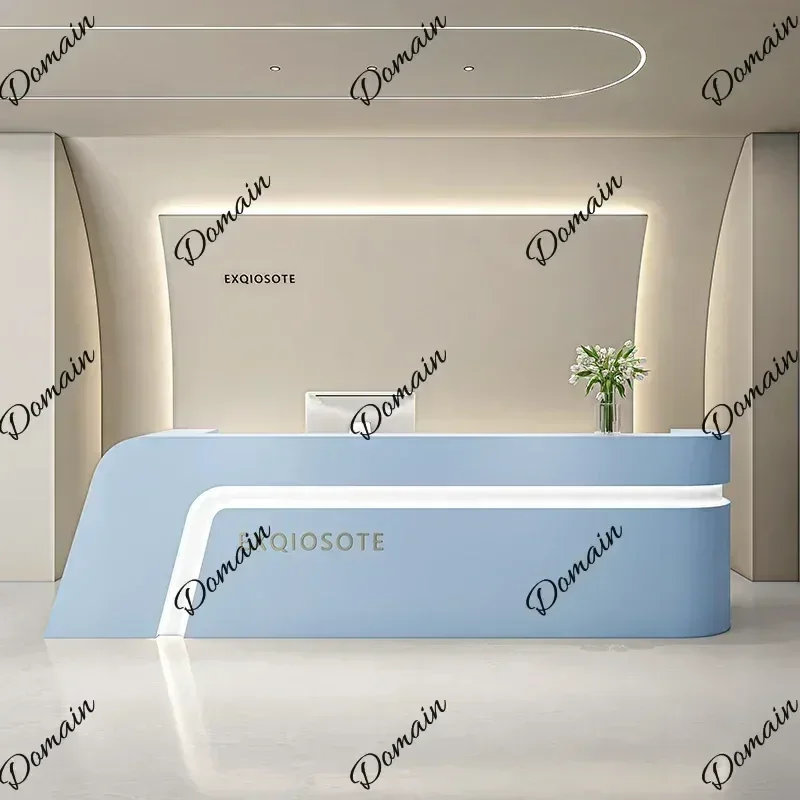30XX Hotels Business L Shaped Reception Desks Beauty Salon Mostrador Recepcion Office Furniture Storage Front Desk Reception Cou