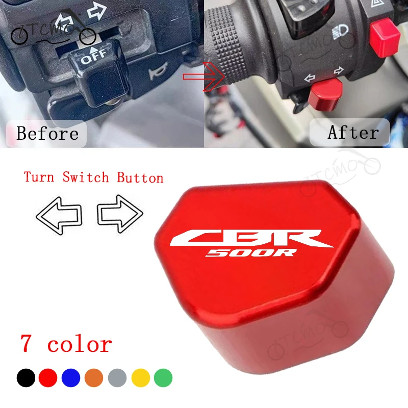 

For Honda CBR 500R CBR 500 R 2013- 2026 Accessories Mototcycle Switch Button Turn Signal Switch Key Cap Decoration Cover