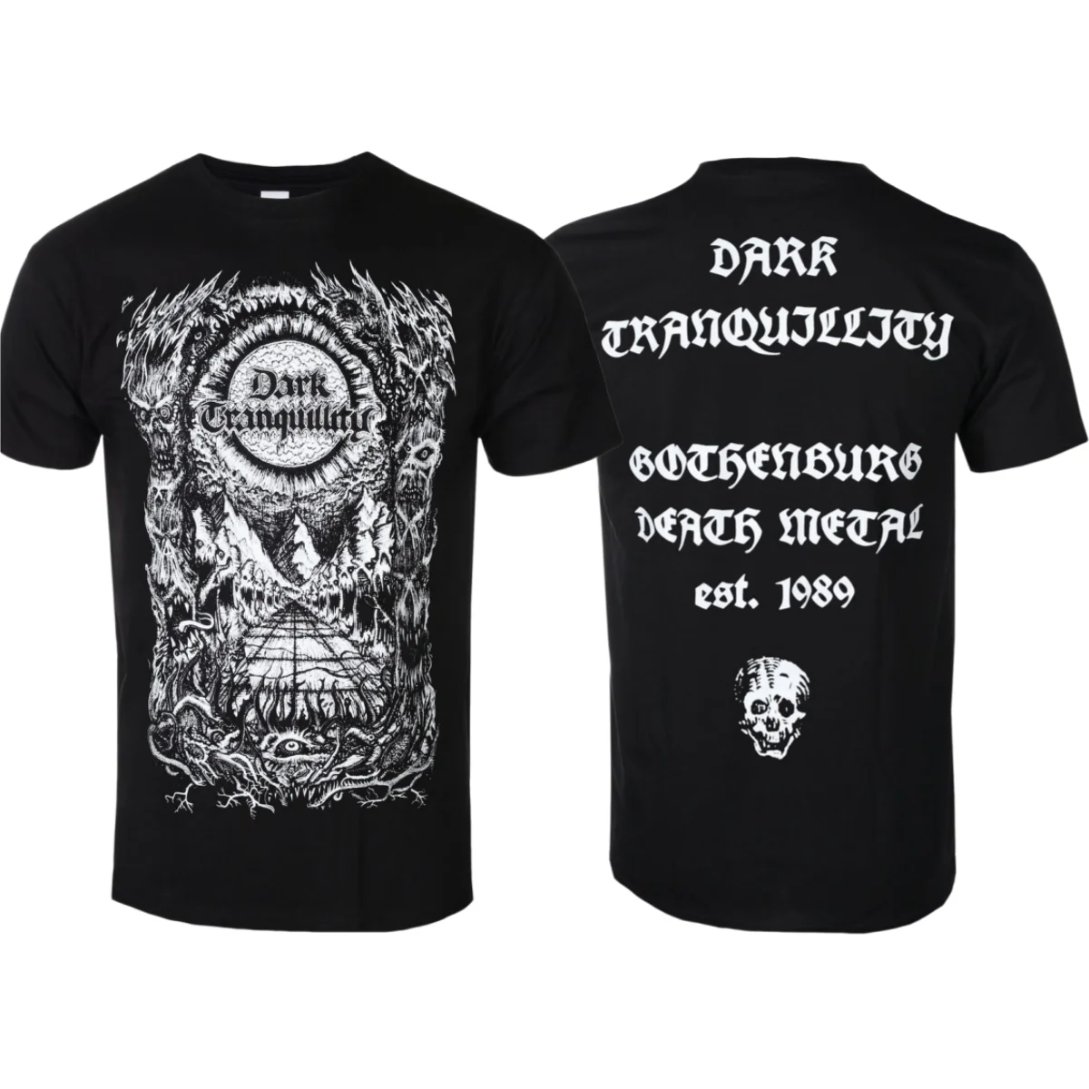 Dark Tranquillity - Old School Printed T-shirt，Unisex，Featuring A Retro Dark Metal Band Design, Perfect for Fans To Wear