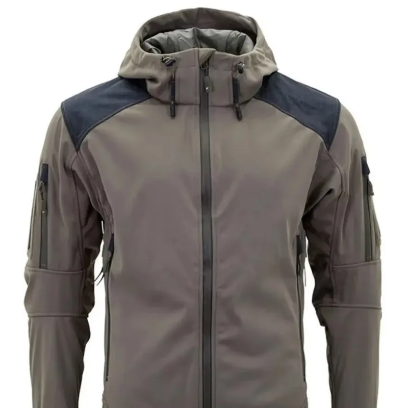 Light and Cold Cotton Clothes Outdoor Military Camouflage Jacket Men's Winter Warm Cycling Clothes Hooded Multi-pocket Wind