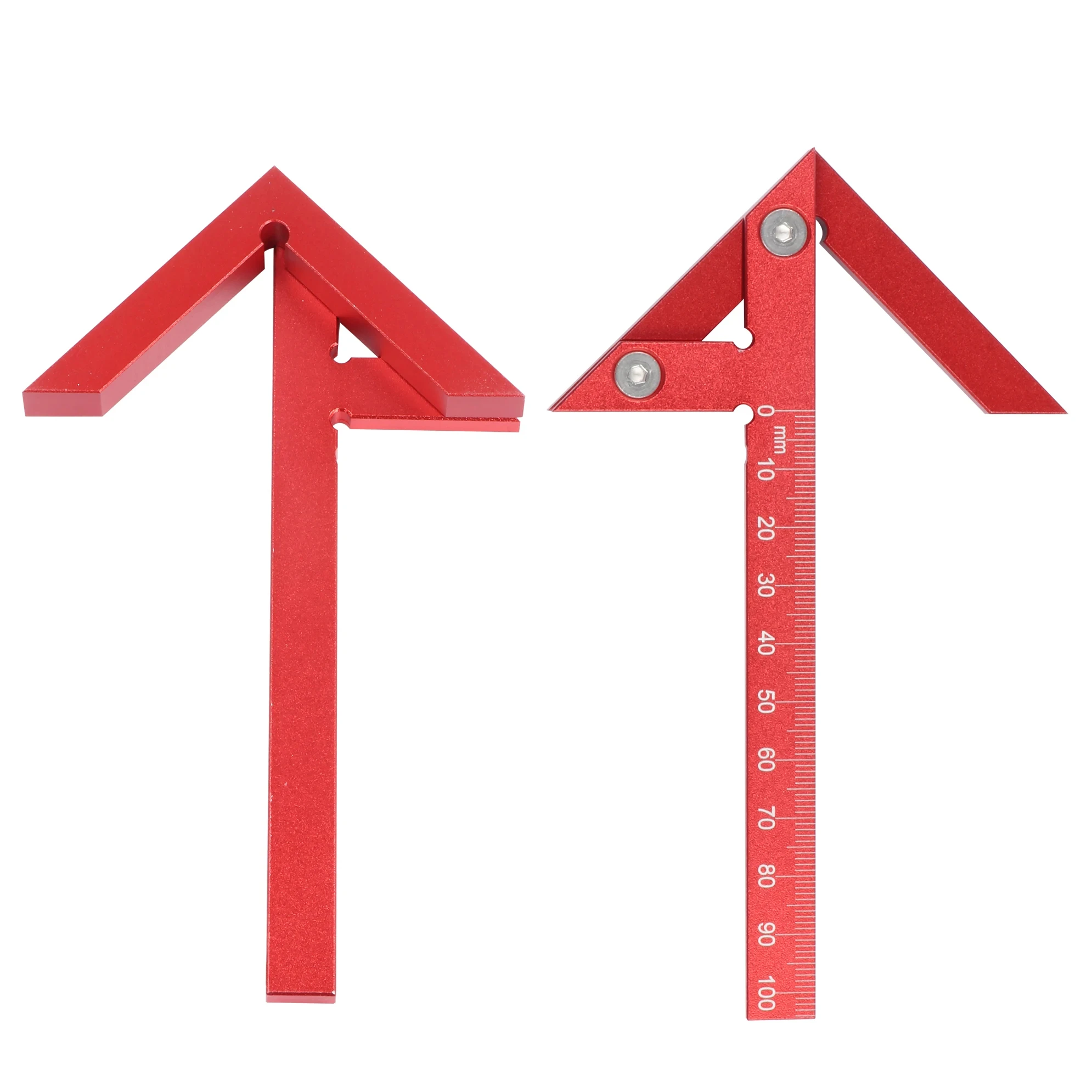 Center Finder Woodworking Square 45/90 Degree Right Angle Line Gauge Aluminum Center Scribe Carpenter Ruler Wood Measuring Tool