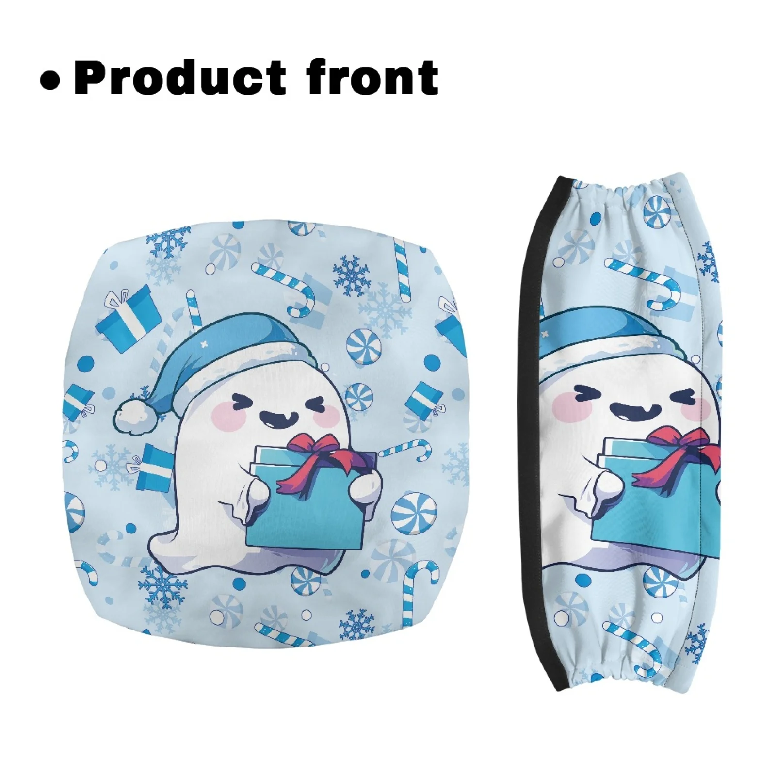 Coloranimal Gift Ghost Blue 2 Pieces Rollator Seat Cover Set for Senior Walker Covers New Arrival