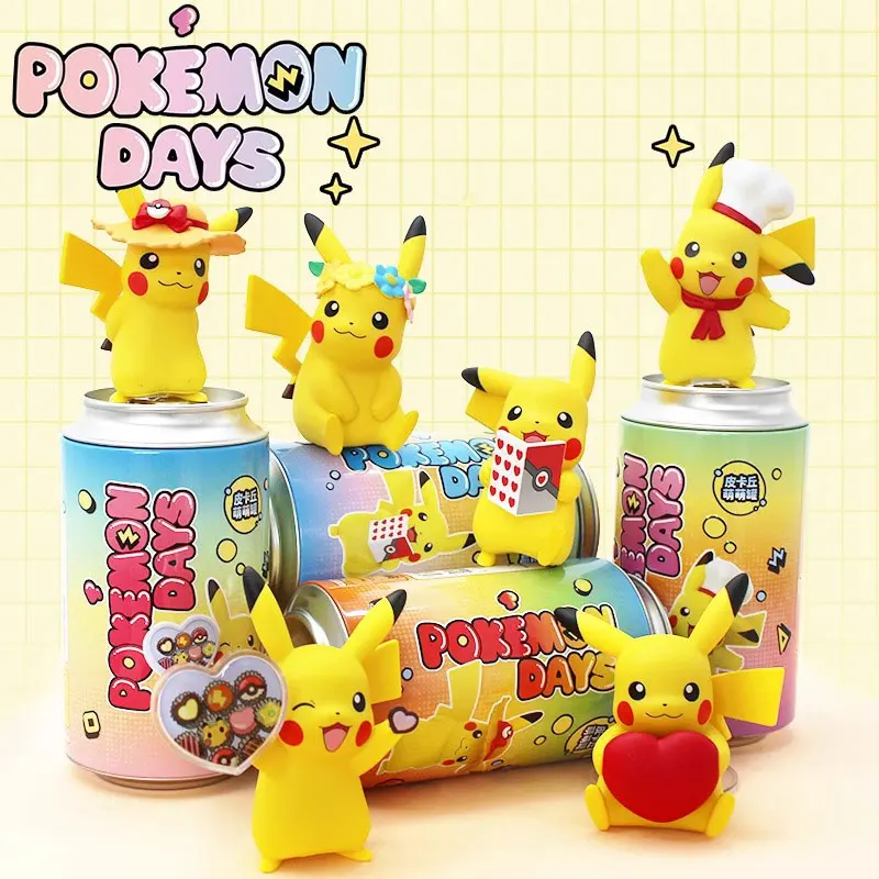 Pokemon Pikachu Couple Anime Figure Toys Car Decoration Ornaments Action Figure Blind Box Doll Birthday Gift For Children Kawaii