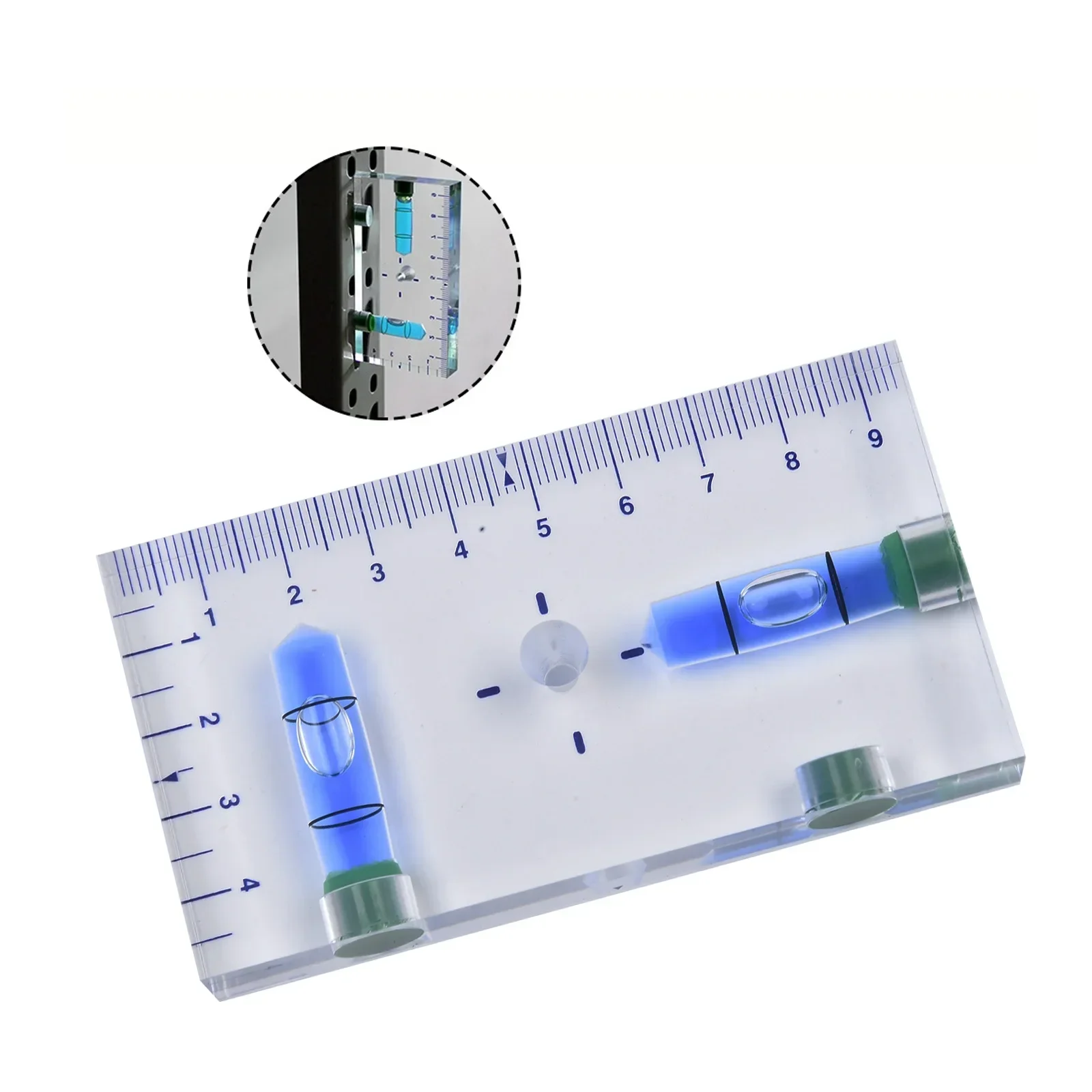 Transparent Level 95*51*13mm High Precision T-type  Level Gauge Magnetic Bubble Two-way Industrial Domestic Level Gauge