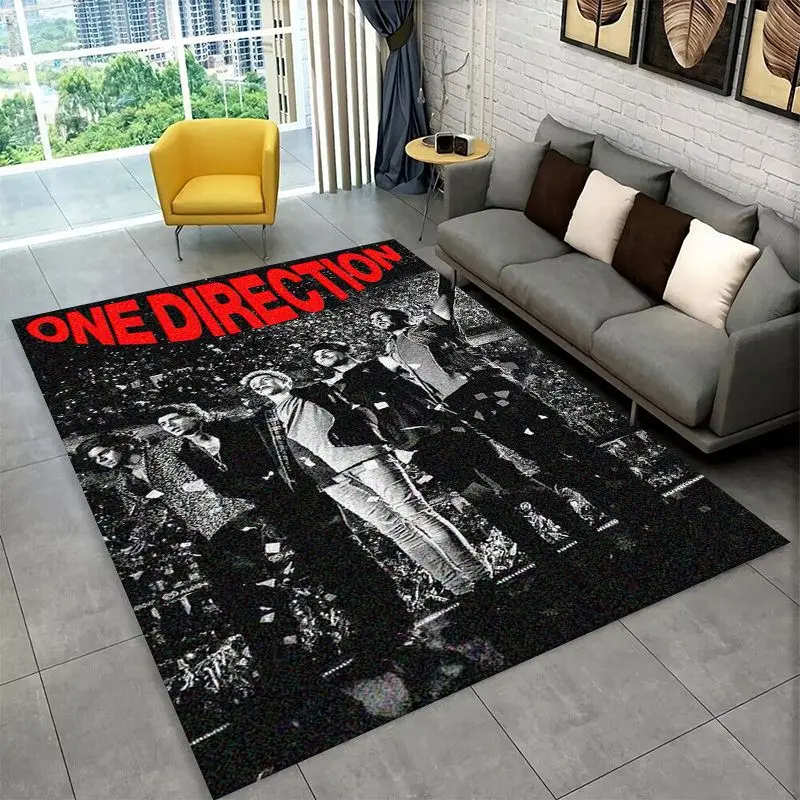 Popular One D-Direction Singer 1D Non-Slip Area Rug for Living Room,Bedroom,Playroom,Carpet Floor Mat Home Decor Rug  Room