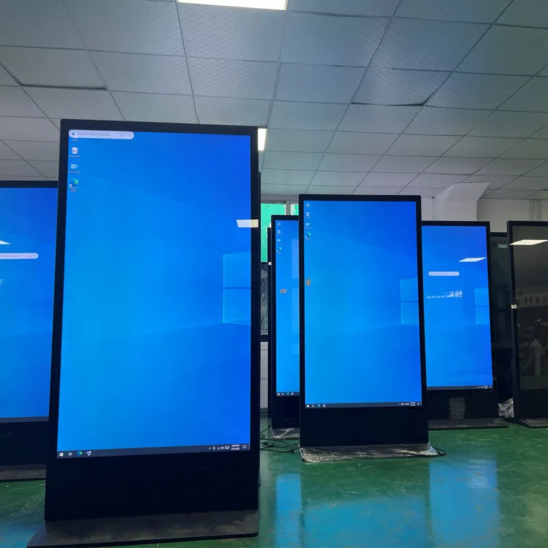 custom.43 49 55 65 Inch Stand Poster LCD Digital Signage and Displays Advertising Kiosk with WIFi/USB/CMS Ads Panel
