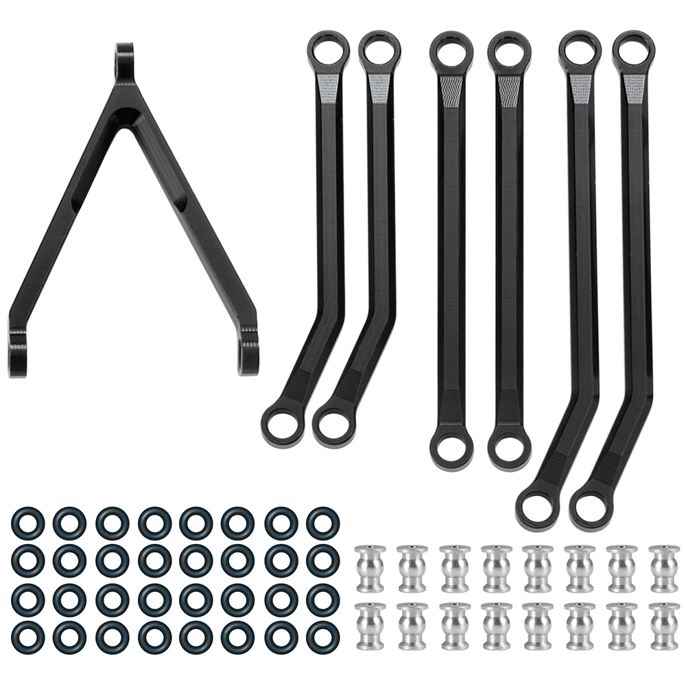 MIBIDAO Metal Shortened Link Rod Linkage Set for Axial SCX24 AXI00001 Chevrolet AXI00002 Wrangler AXI00006 Bronco 1/24 RC Car