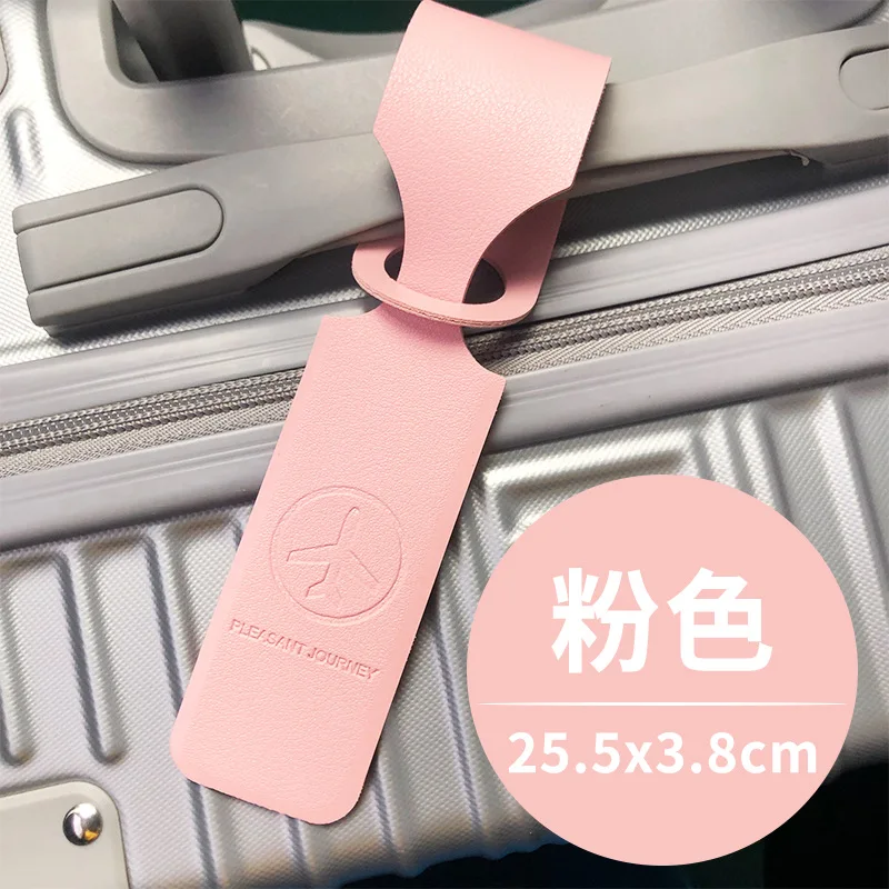 6-color اختياري بولي PU علامات الأمتعة الجلدية لطيف علامة الأمتعة حقيبة علامة معرف اسم التسمية الأمتعة الصعود حقيبة TagTravel اكسسوارات