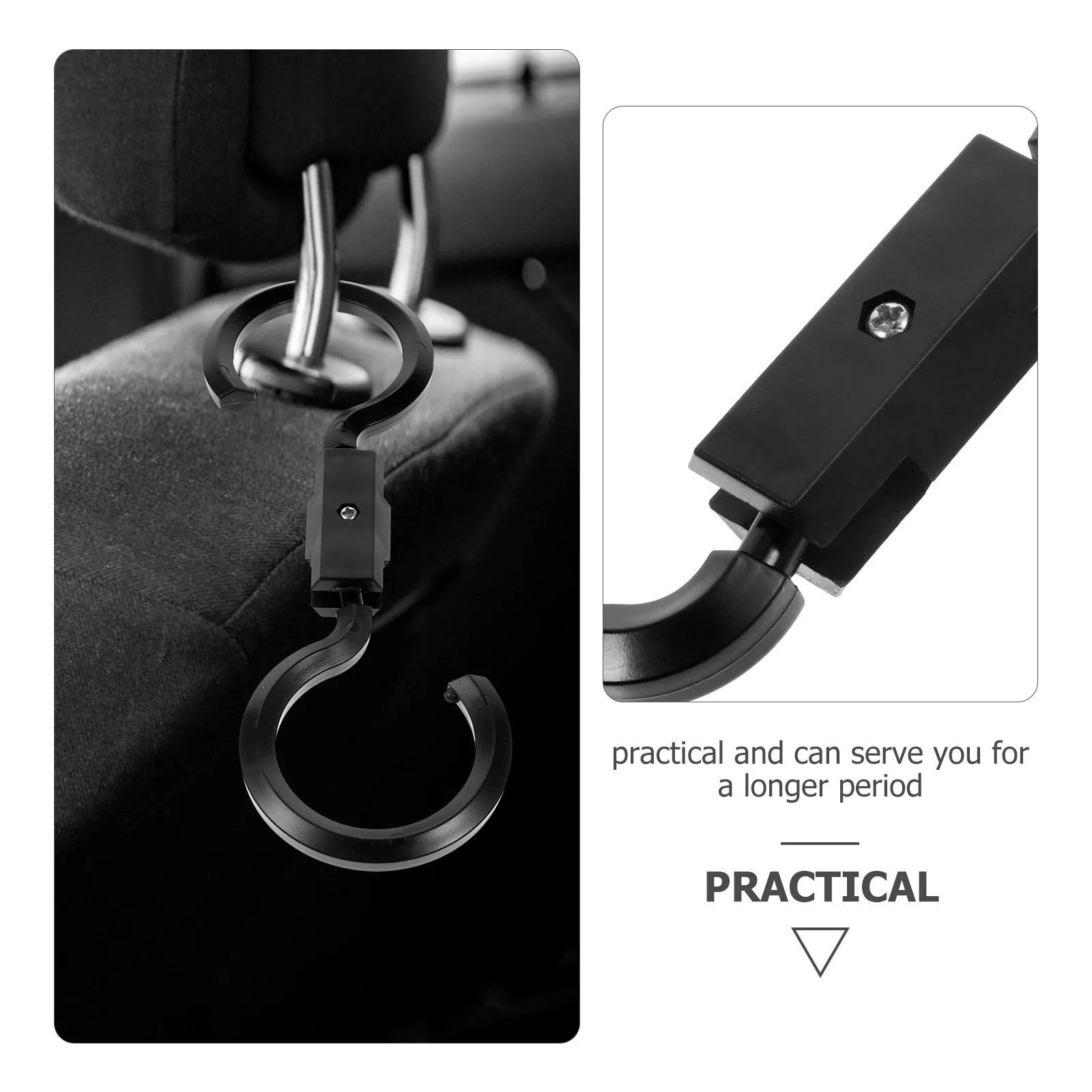 

2pcs Car Headrest Hooks Abs Material Seat Back Hanger Car Backseat Hook Organizer Heavy Duty Vehicle Seat Hooks Auto Accessories