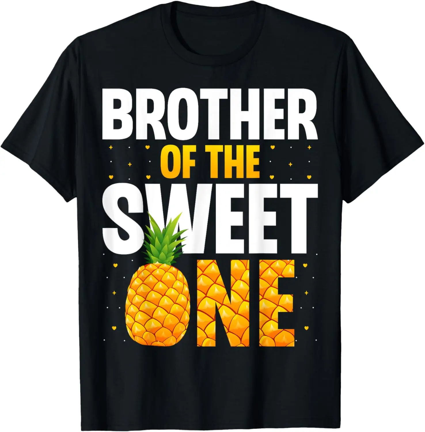 

Одинаковая семейная футболка с ананасом Brother of Sweet One на первый день рождения