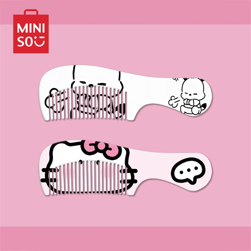 Miniso Hello Kitty Mini Bangs Combs Sanrio Pachacco Cartoon Plastics Hair Brush Hairdressing Tool Accessories Portable Girl Gift