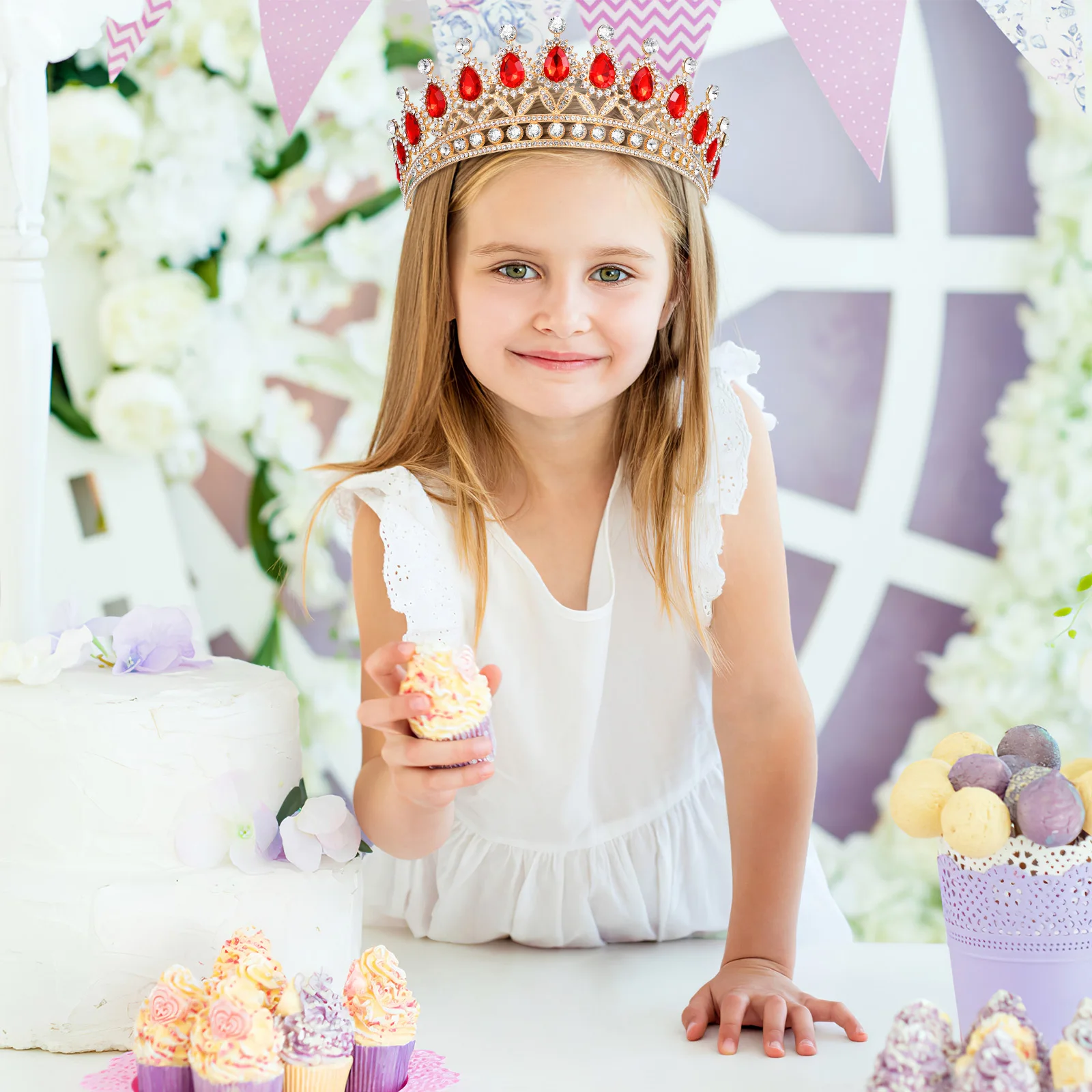 

Crown Necklace Set Bride Tiara Bridal Tiara Rhinestone Jewelry for Wedding Party Banquet Photoshoot