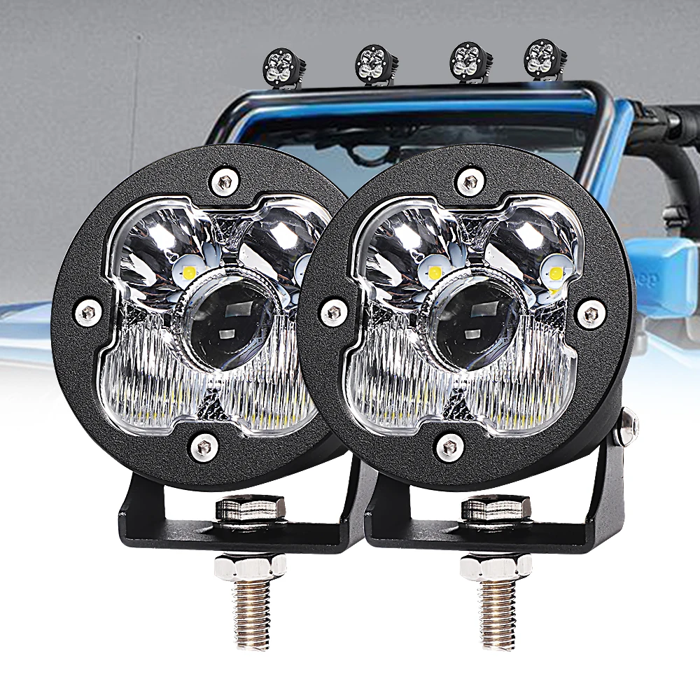 5inch Led Work Spotlights 24V 12V Headlights 50w LED Working Light for Auto Motorcycle Truck Boat Tractor Trailer Offroad