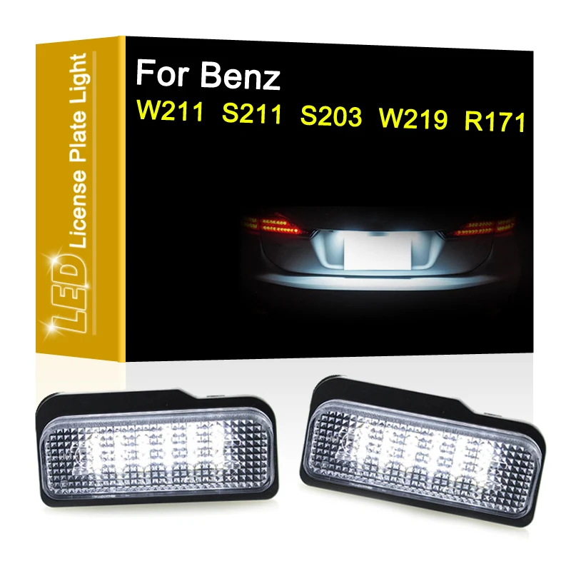 LED Number Plate Lamp For Benz E-Class W211 S211 C-Class S203 CLS-Class W219 SLK-Class R171 White License Plate Light Assembly