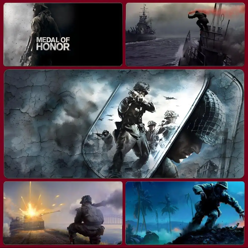 game war M-Medal of Honor Mouse Pad Large Gaming Mousepad with Stitched Edges Thickened Desk Mat PC
