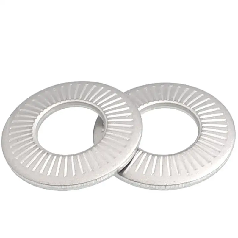 2/5/10/20/50pcs M3 M4 M5 M6 M8 M10 M12 M16 M20 304 Stainless Lock Washers-Multi-purpose Oblique Washers for Various Applications