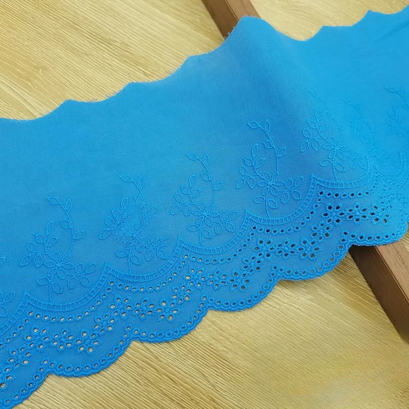 3Y-5Yard/Lot Breite 19CM 100% Baumwolle Tuch Gestickte Stoffe frauen Kleidung Kleid Diy Spitze Trim Hause textil Zubehör – Detail 11